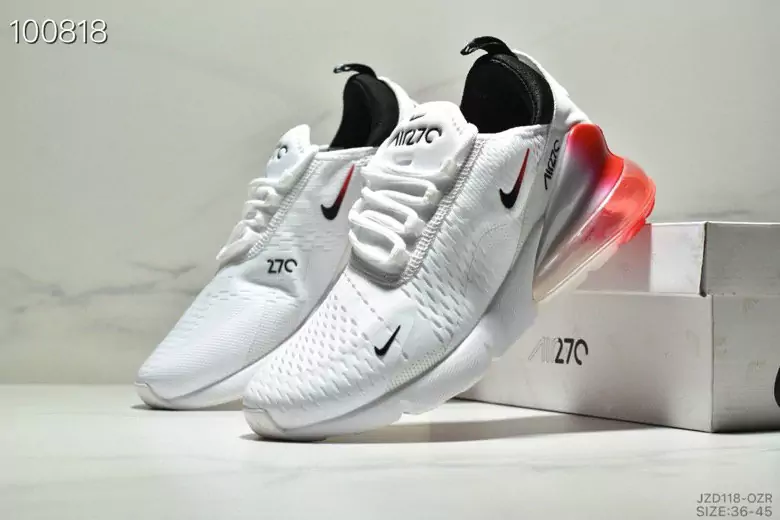 nike air max 270 ultra  flyknit white pink
